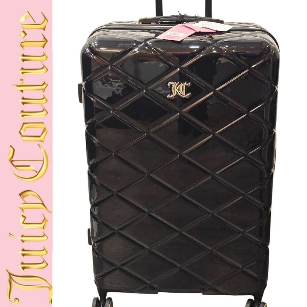 Juicy Couture JC Logo 29" Hard Side Spinner Luggage- Black/Gold